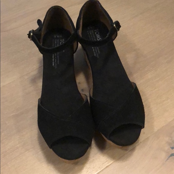 Toms suede open toed wedges - Picture 2 of 6